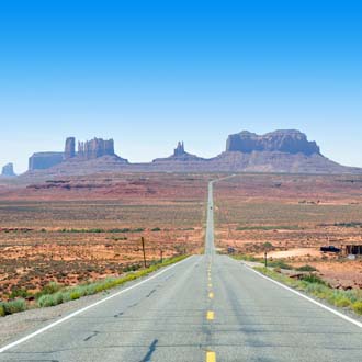 Bekende Route 163 door Monument Valley Arizona